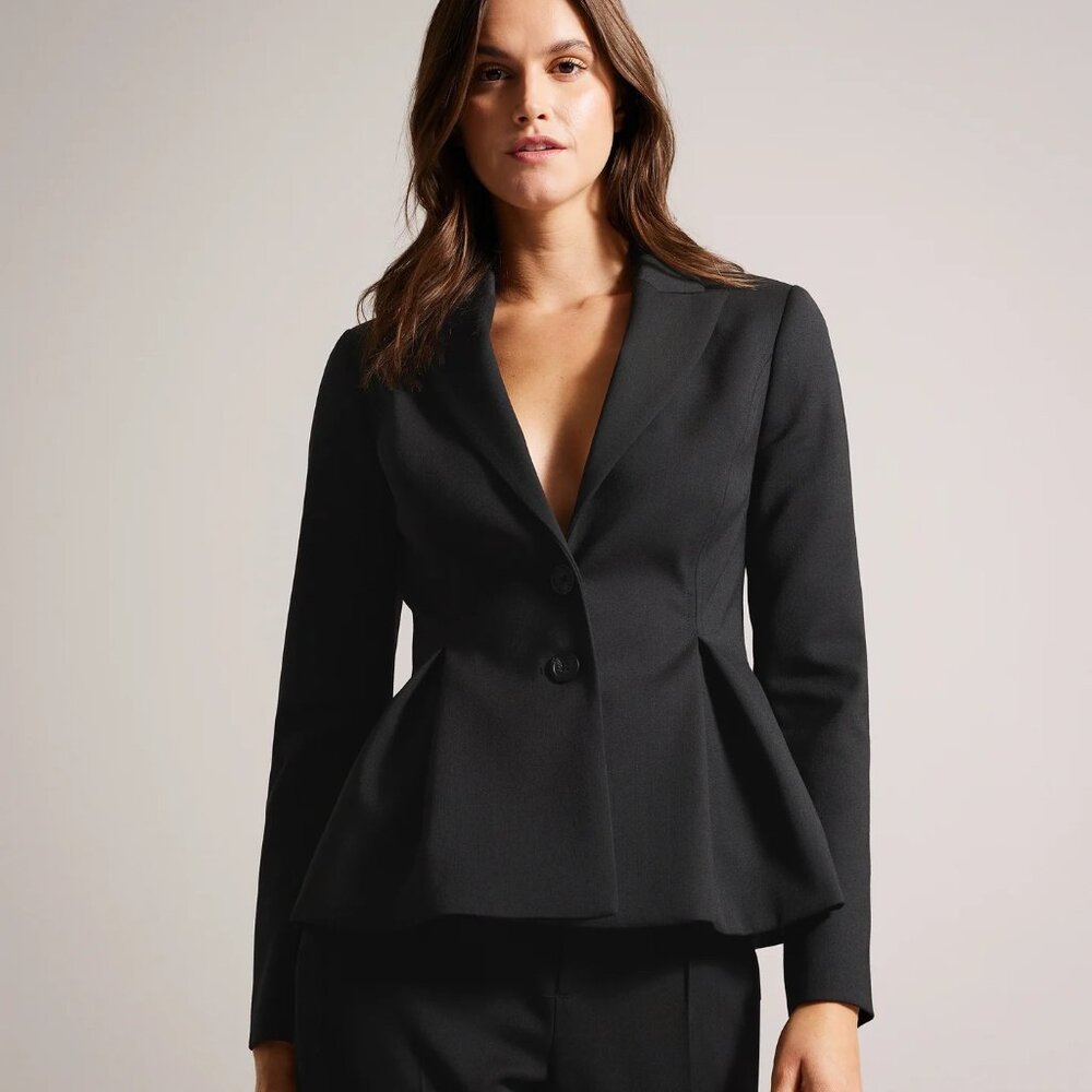 TED BAKER ! Philiya Single Breasted Peplum Jacket Sie( 1)